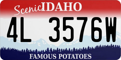 ID license plate 4L3576W