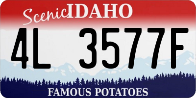 ID license plate 4L3577F