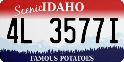 ID license plate 4L3577I