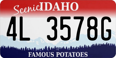 ID license plate 4L3578G