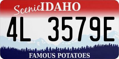 ID license plate 4L3579E