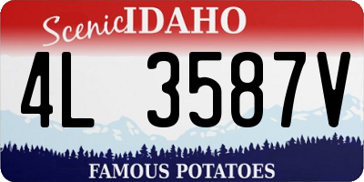 ID license plate 4L3587V