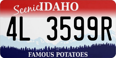 ID license plate 4L3599R