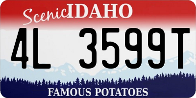 ID license plate 4L3599T