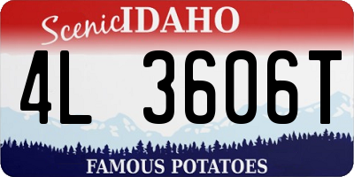ID license plate 4L3606T