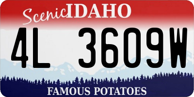 ID license plate 4L3609W