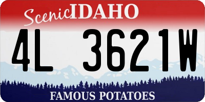 ID license plate 4L3621W