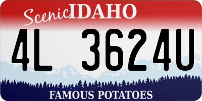 ID license plate 4L3624U