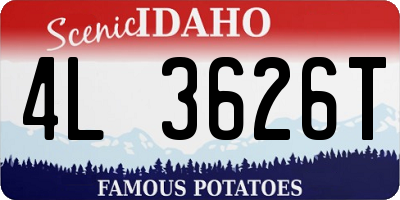 ID license plate 4L3626T