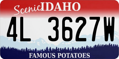 ID license plate 4L3627W