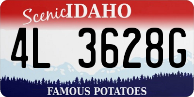 ID license plate 4L3628G