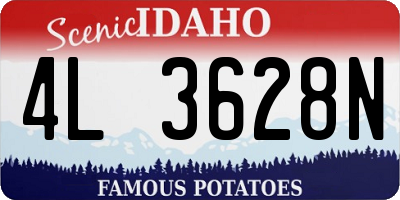 ID license plate 4L3628N
