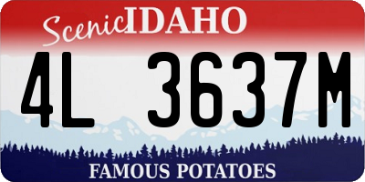 ID license plate 4L3637M