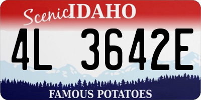 ID license plate 4L3642E