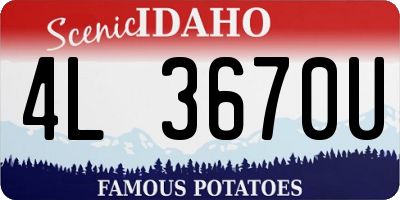 ID license plate 4L3670U