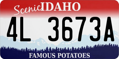 ID license plate 4L3673A