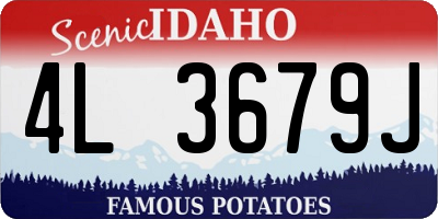 ID license plate 4L3679J
