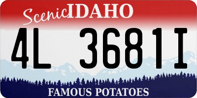 ID license plate 4L3681I