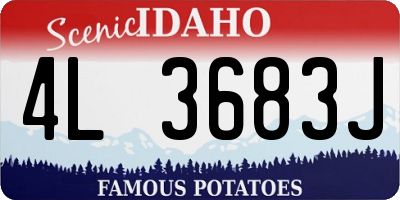 ID license plate 4L3683J