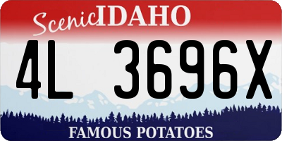ID license plate 4L3696X