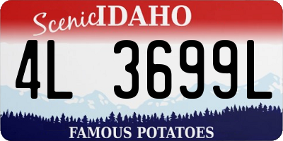 ID license plate 4L3699L