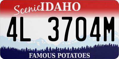 ID license plate 4L3704M