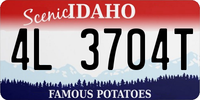 ID license plate 4L3704T