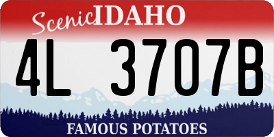 ID license plate 4L3707B