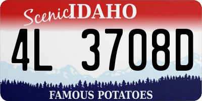 ID license plate 4L3708D
