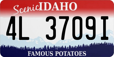 ID license plate 4L3709I