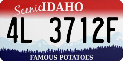 ID license plate 4L3712F