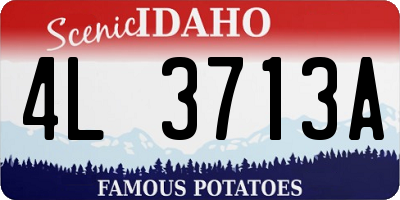 ID license plate 4L3713A