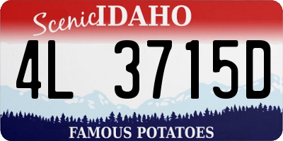 ID license plate 4L3715D