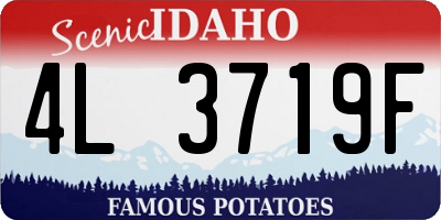 ID license plate 4L3719F