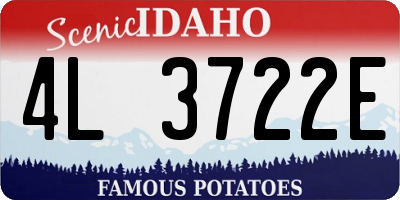 ID license plate 4L3722E