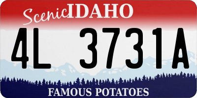 ID license plate 4L3731A
