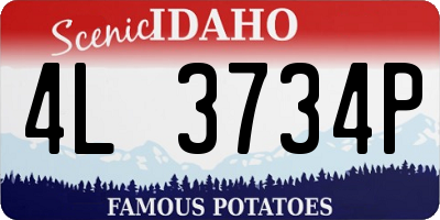 ID license plate 4L3734P