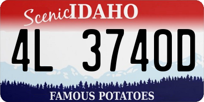 ID license plate 4L3740D