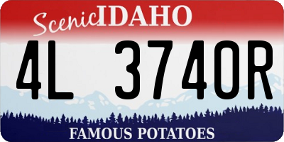ID license plate 4L3740R