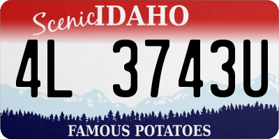 ID license plate 4L3743U