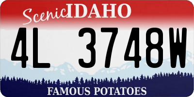 ID license plate 4L3748W