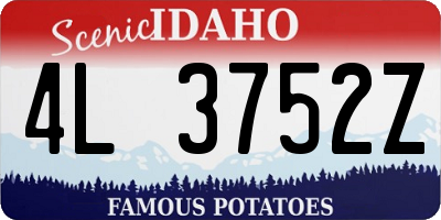 ID license plate 4L3752Z