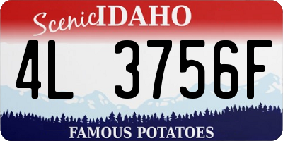 ID license plate 4L3756F