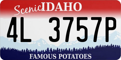 ID license plate 4L3757P