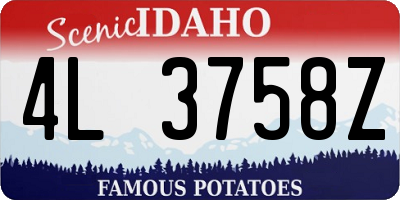 ID license plate 4L3758Z