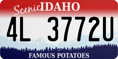 ID license plate 4L3772U