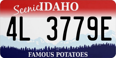 ID license plate 4L3779E