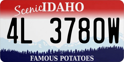 ID license plate 4L3780W