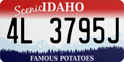 ID license plate 4L3795J