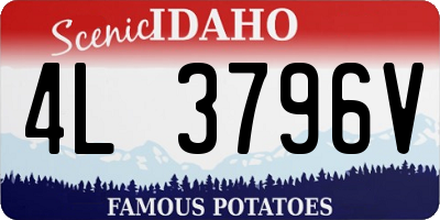 ID license plate 4L3796V
